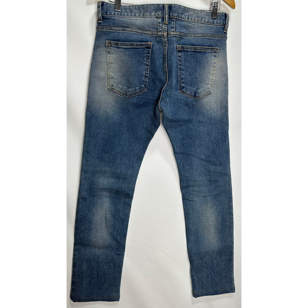 SAINT LAURENT D02 Mid Rise Distressed Skinny Jeans size 32 / US 4 - Picture 3 of 5